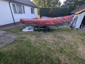 mast, trailer and boat