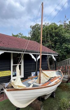 15ft GRP Double ender Skerry, Gaff, sail, row motor. 