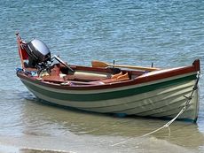 Perfect river estuary open boat