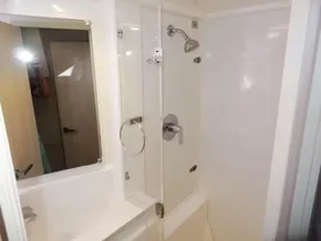 2015 Leopard 51 Powercat bathroom with shower and mirror