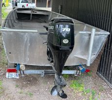2022 21' x 7' Aluminum Work Boat w/70 hp Suzuki and Trailer
