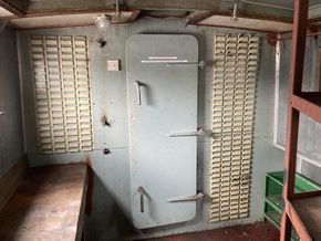 Door from cabin into engine room