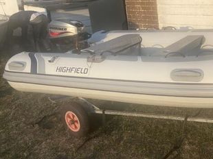 3.4m aluminium rib with 15hp outboard