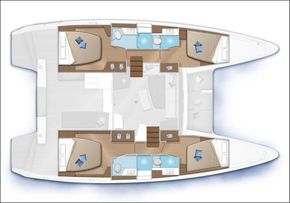 Manufacturer Provided Image: Lagoon 42 4 Cabin Layout Plan