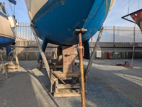 Currently stored ashore in Brighton Marina boatyard