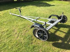 Topper sailing dinghy galvanised launching trolley and road base