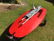 Topper sailing dinghy 47112 with launching trolley and new sail