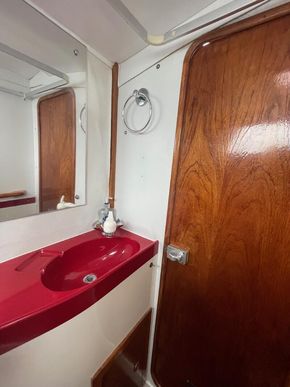 Wash hand basin with shower