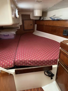 Aft cabin with wardrobe