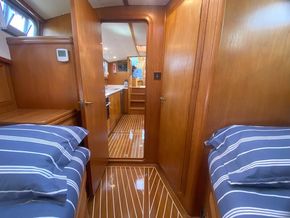 Fore cabin, view aft towards galley, ensuite to port