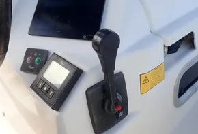 Control panel of 2019 Jeanneau Sun Odyssey 440 sailboat, featuring navigation and throttle controls.
