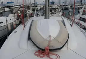 Beneteau Oceanis 51.1 sailboat docked in marina, 2018 model.