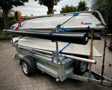Two lasers and 8ft Mersea dinghy trailer