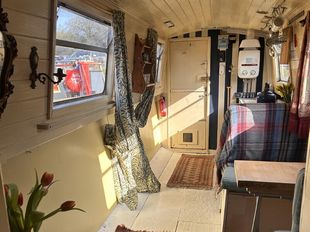 Narrowboat on Hackney Mooring.