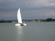 trailable catamaran with trailer