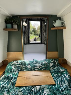Main bedroom bow access with headboard removed