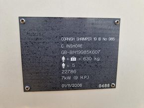 Manufacturers plate