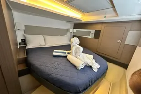 Luxurious cabin interior of 2025 Leopard 46 Powercat by Robertson and Caine.