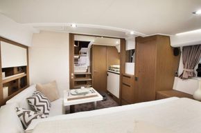 Jeanneau Leader 36 diesel sports cruiser - view from main cabin to galley