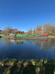 Boadica barge on cheap mooring