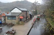 Llangollen Wharf and horse drawn boat trips and multifaceted income.
