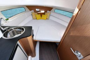 Jeanneau Cap Camarat 7.5 WA - cabin with double berth compliment infill cushion