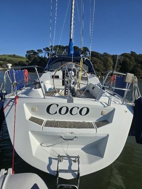 stern and swim deck and locker