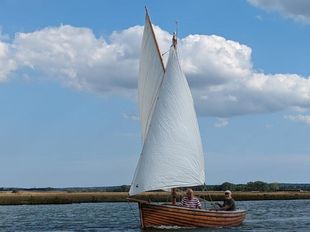 Mahogany clinker built day boat