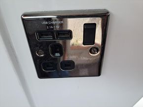 Mains sockets and USB charging ports
