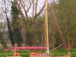 18 Foot Gaff Rigged Wooden Boat