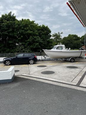 Easily towed with small car.