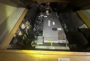 Engine compartment of a 2019 Leopard 51 Powercat yacht.