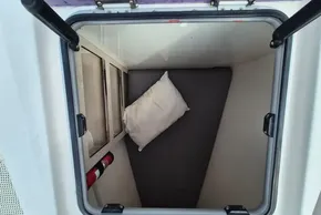 Small cabin space with pillow inside Leopard 45 yacht, 2020 model.