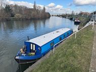 60' Widebeam Liveaboard Mooring - Surbiton - River Thames Marina 