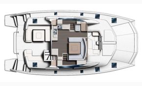 Manufacturer Provided Image: Leopard 51 PC Main Deck Layout Plan