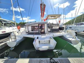 Aegada II at the dock in Nanny Cay Marina, Jan. 2025