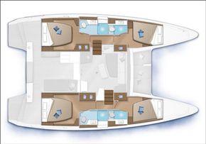 Manufacturer Provided Image: Manufacturer Provided Image: Lagoon 42 4 Cabin Layout Plan