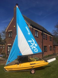 Laser Pico sailing dinghy with standard and junior (reduced size) rig