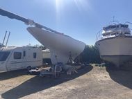 49ft Robert Clark Cutter steel hull fantastic project in progress