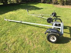 Topper sailing dinghy galvanised launching trolley and road base