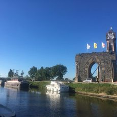 binnenvaartschip type spits. toplocatie