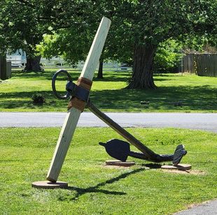 Antique Diamond Eye Anchor 10' x 5'