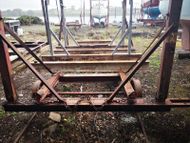 Heavy Duty Yard Trailer on Metal Wheels