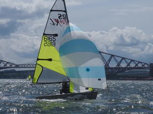 RS Feva 6165 ready to sail. Road base in