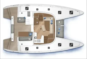 Manufacturer Provided Image: Lagoon 42 Upper Deck Layout Plan