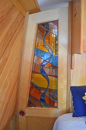 Feature stained glass door