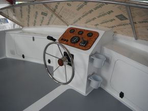 Custom built helm position.