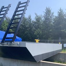 2020 8' X 20' X 30" Steel Barge w/Ramps and Motor Bracket