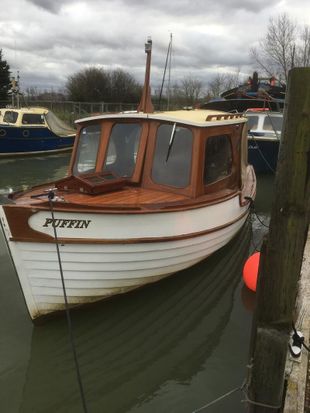 Clinker built motor boat