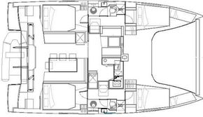 Manufacturer Provided Image: Nautitech Open 40 4 Cabin Layout Plan